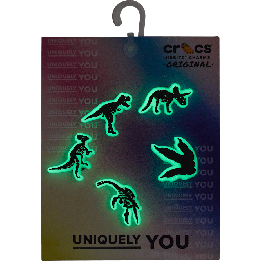 Crocs Trending | Glow In The Dark Dino 5 Pack Jibbitz Shoe Charm