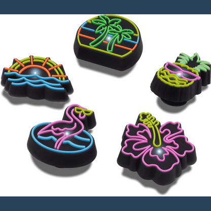 Crocs Premium | Lights Up Neon 5 Pack Jibbitz™ charms