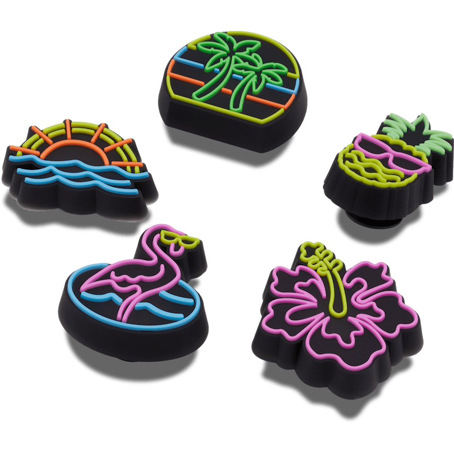 Crocs Premium | Lights Up Neon 5 Pack Jibbitz™ charms