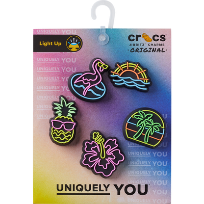 Crocs Premium | Lights Up Neon 5 Pack Jibbitz™ charms