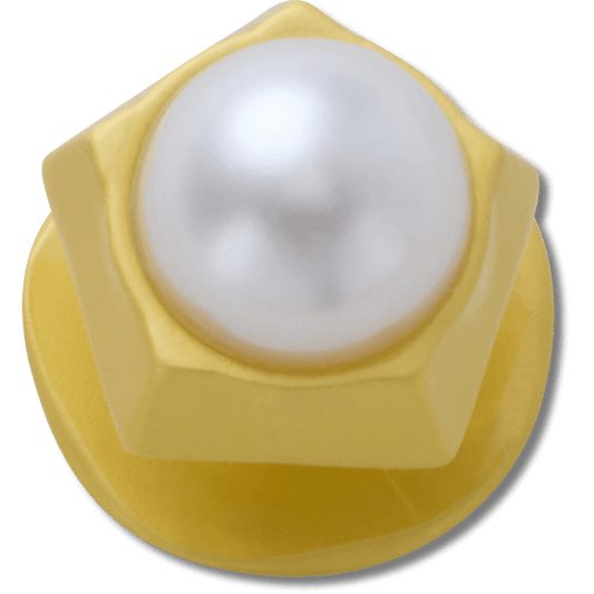 Crocs Everyday | Gold Pentagon Pearl Jibbitz™ charms
