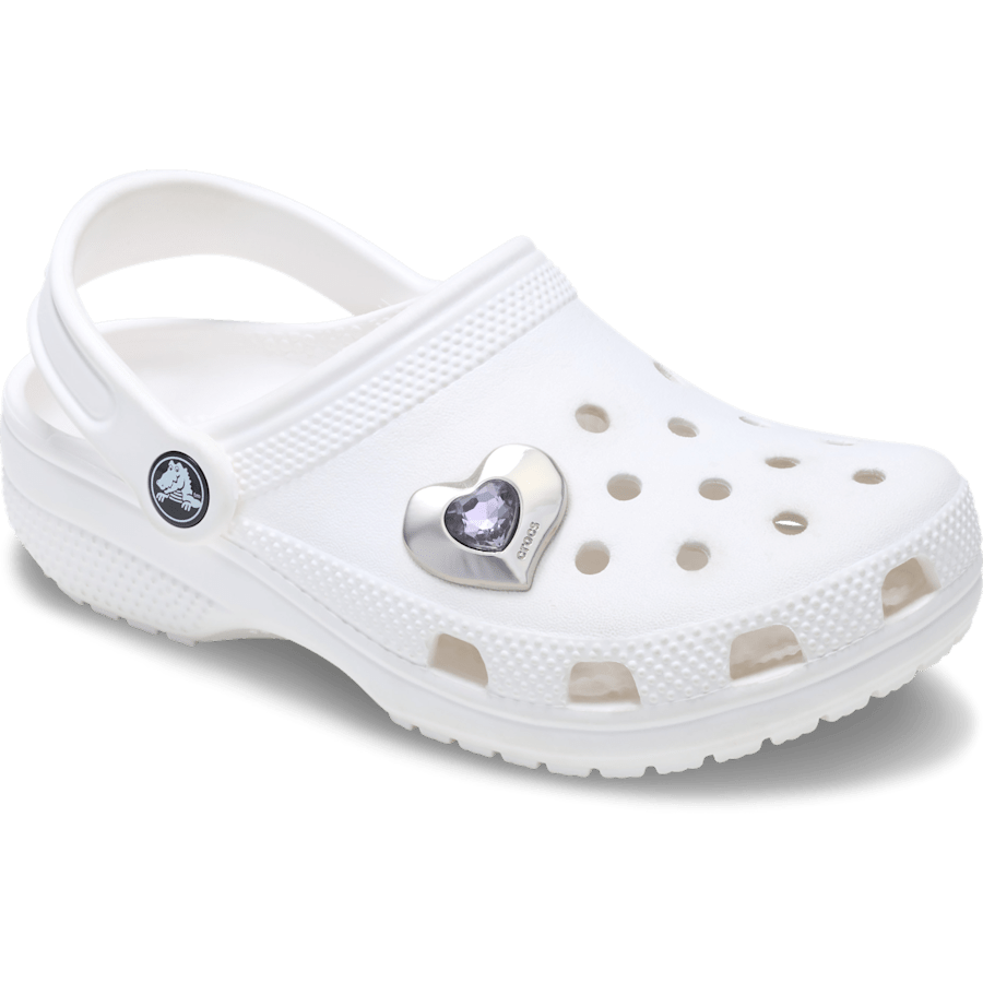 Crocs Quality | SilverandPurple SMT Gem Heart Jibbitz™ charms