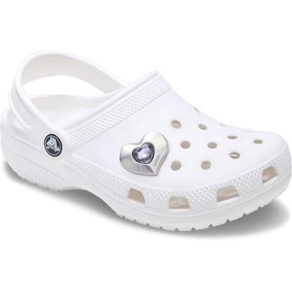 Crocs Quality | SilverandPurple SMT Gem Heart Jibbitz™ charms