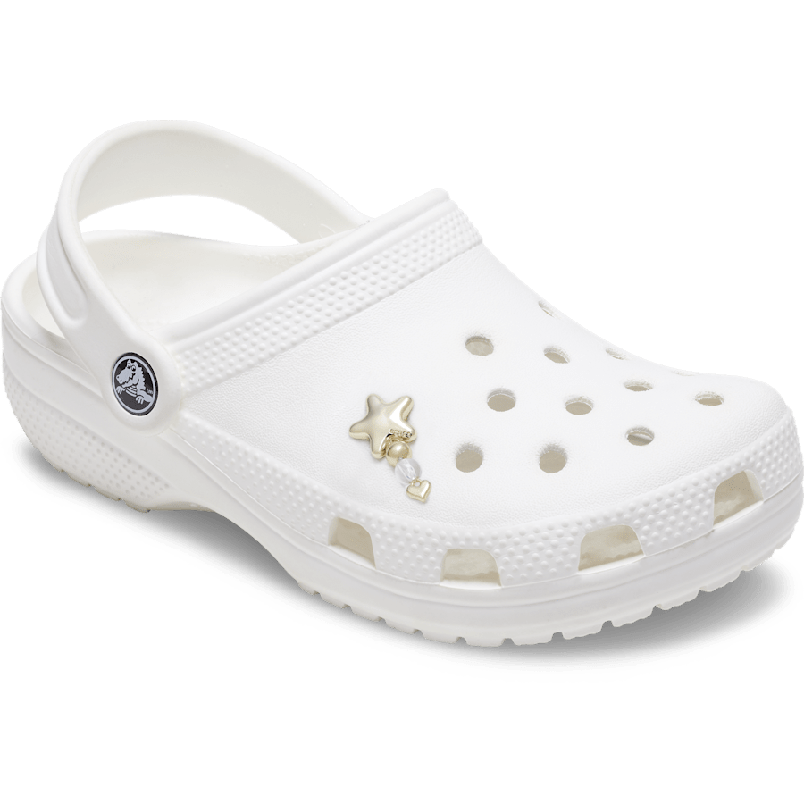 Crocs Great Value | Gold Star with Heart Dangle Jibbitz™ charms