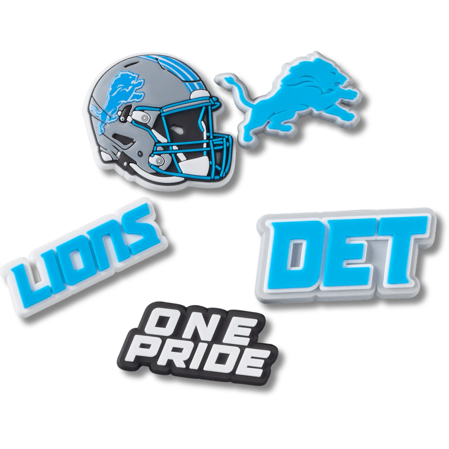 Crocs Exclusive | NFL Detroit Lions 5 Pack Jibbitz Shoe Charm