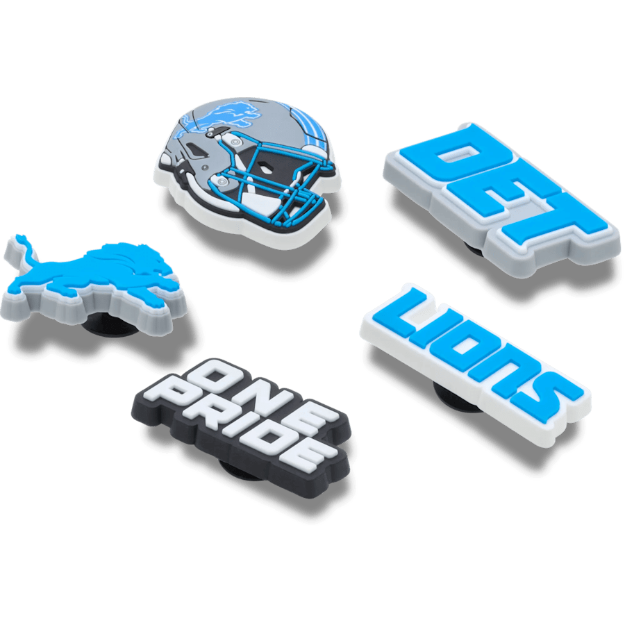 Crocs Exclusive | NFL Detroit Lions 5 Pack Jibbitz Shoe Charm
