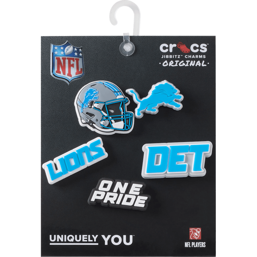 Crocs Exclusive | NFL Detroit Lions 5 Pack Jibbitz Shoe Charm