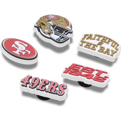 Crocs Featured | NFL San Francisco 49ers 5 Pack Jibbitz Shoe Charm