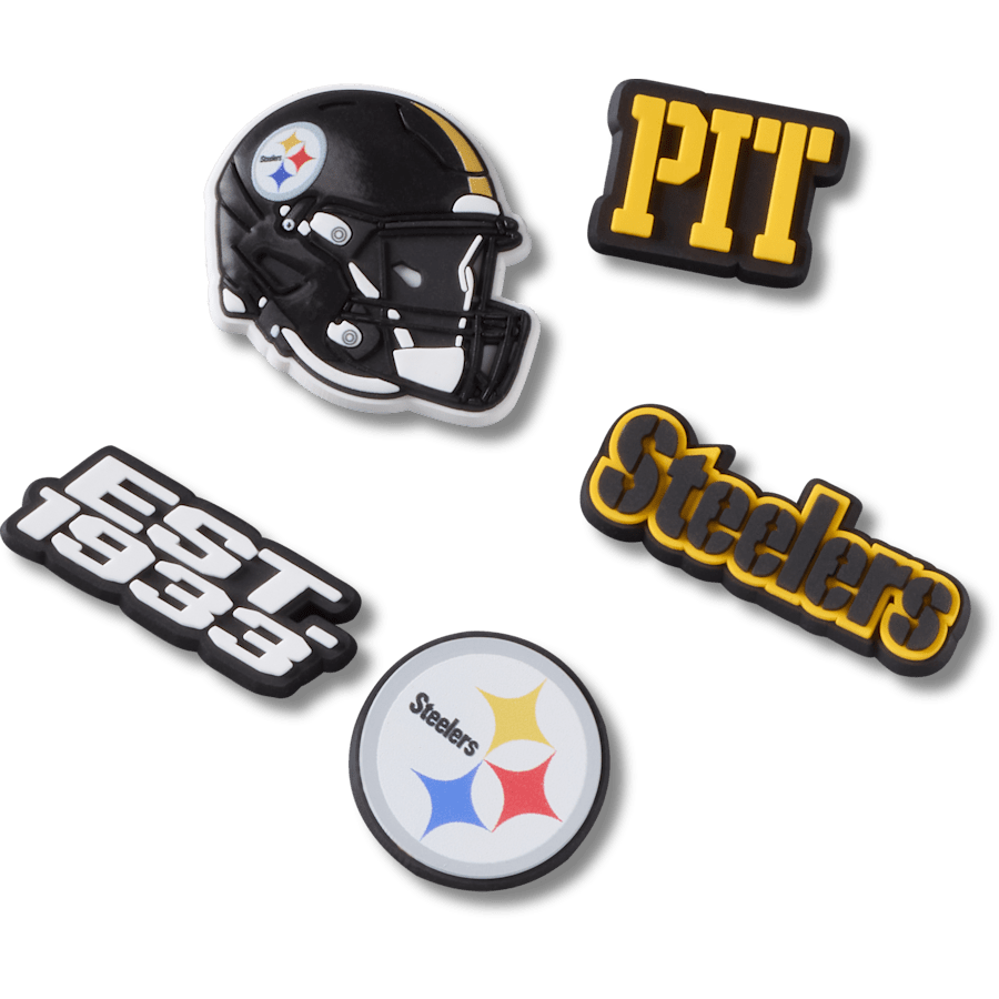 Crocs Trusted | NFL Pittsburgh Steelers 5 Pack Jibbitz Shoe Charm