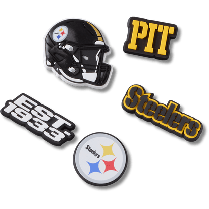 Crocs Trusted | NFL Pittsburgh Steelers 5 Pack Jibbitz Shoe Charm