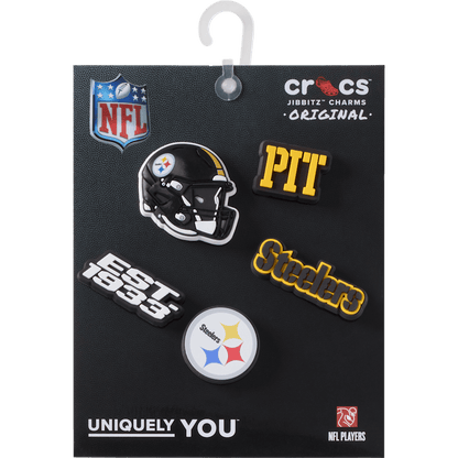 Crocs Trusted | NFL Pittsburgh Steelers 5 Pack Jibbitz Shoe Charm