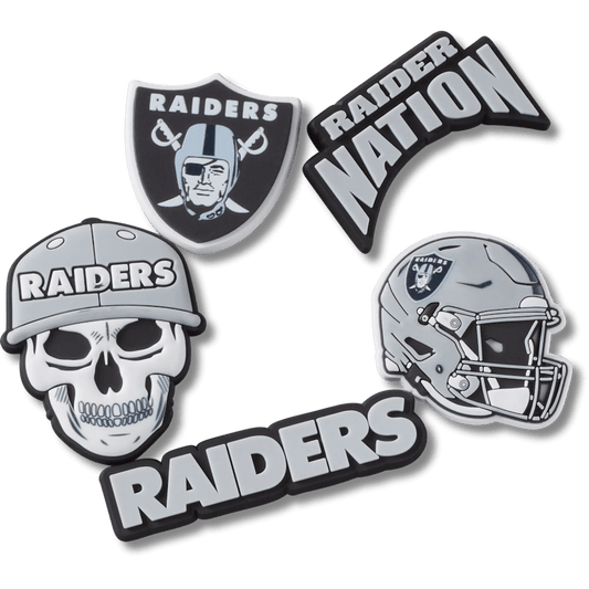 Crocs Trusted | NFL Las Vegas Raiders 5 Pack Jibbitz Shoe Charm