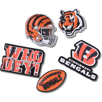Crocs Premium | NFL Cincinnati Bengals 5 Pack Jibbitz Shoe Charm