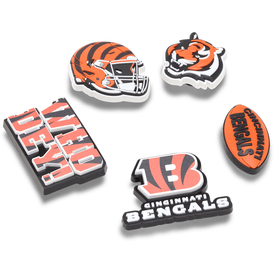 Crocs Premium | NFL Cincinnati Bengals 5 Pack Jibbitz Shoe Charm