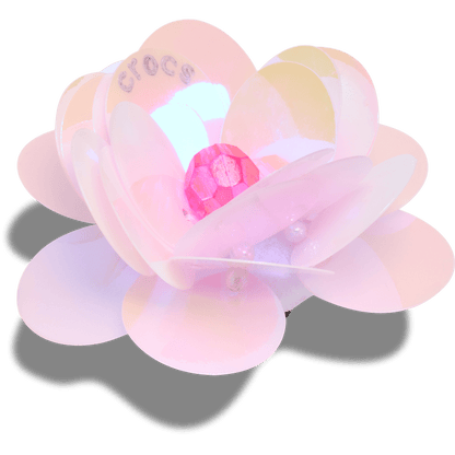 Crocs Popular | Sequin Pink Flower Jibbitz™ charms