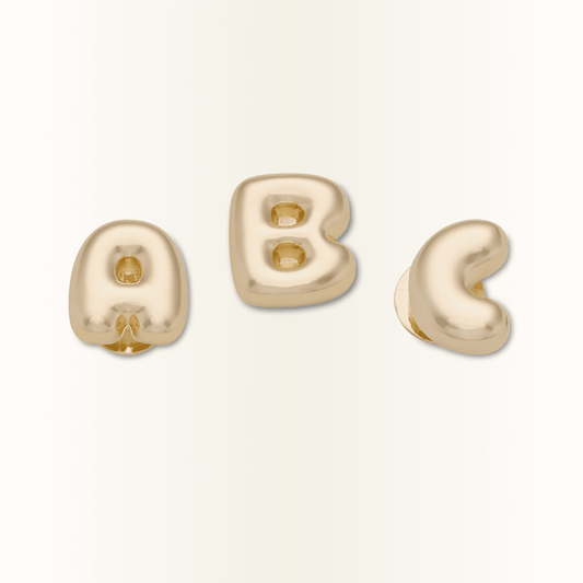 Crocs Essential | Gold Bubble Letter A-Z Jibbitz™ charms